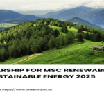 MSc Renewable and Sustainable Energy Scholarship 2025/26