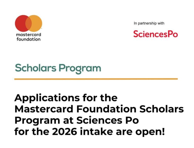 Fully Funded Mastercard Foundation Scholarship Program at Sciences Po (2026–2028)