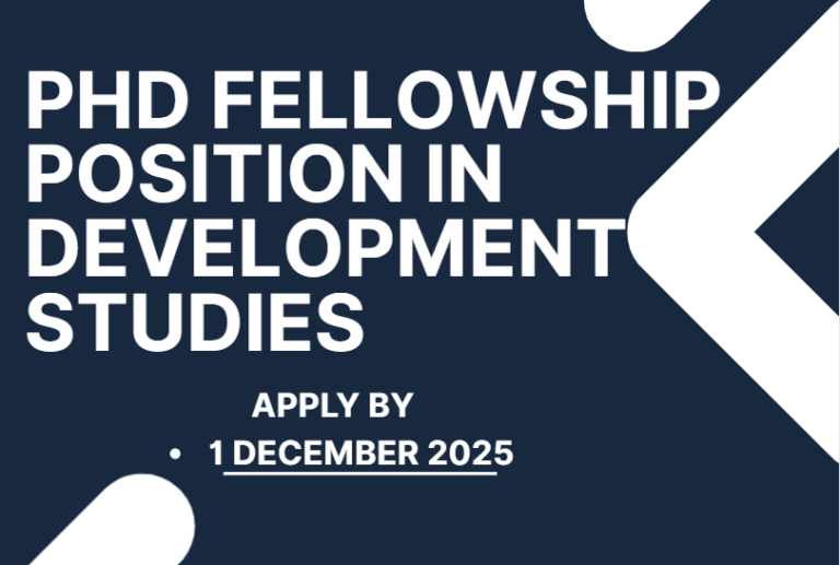 PhD Fellowship position in Development Studies