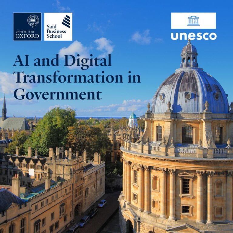 AI and Digital Transformation in Government: A Global Course created by the University of Oxford and UNESCO (Free of Charge)
