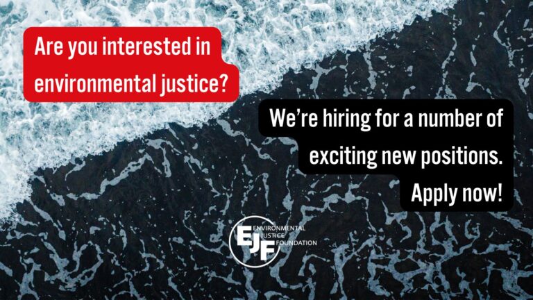 Career Opportunities at the Environmental Justice Foundation (EJF)
