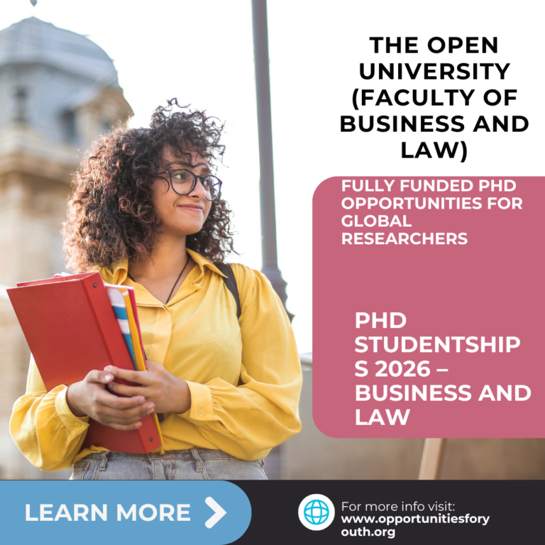PhD Studentships 2026: Applications Now Open for The Open University Business and Law Schools