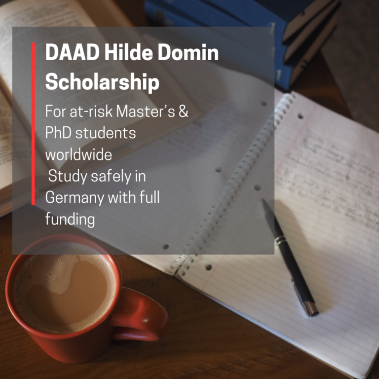 DAAD Hilde Domin Programme – Scholarship Opportunity for At-Risk Students & Researchers