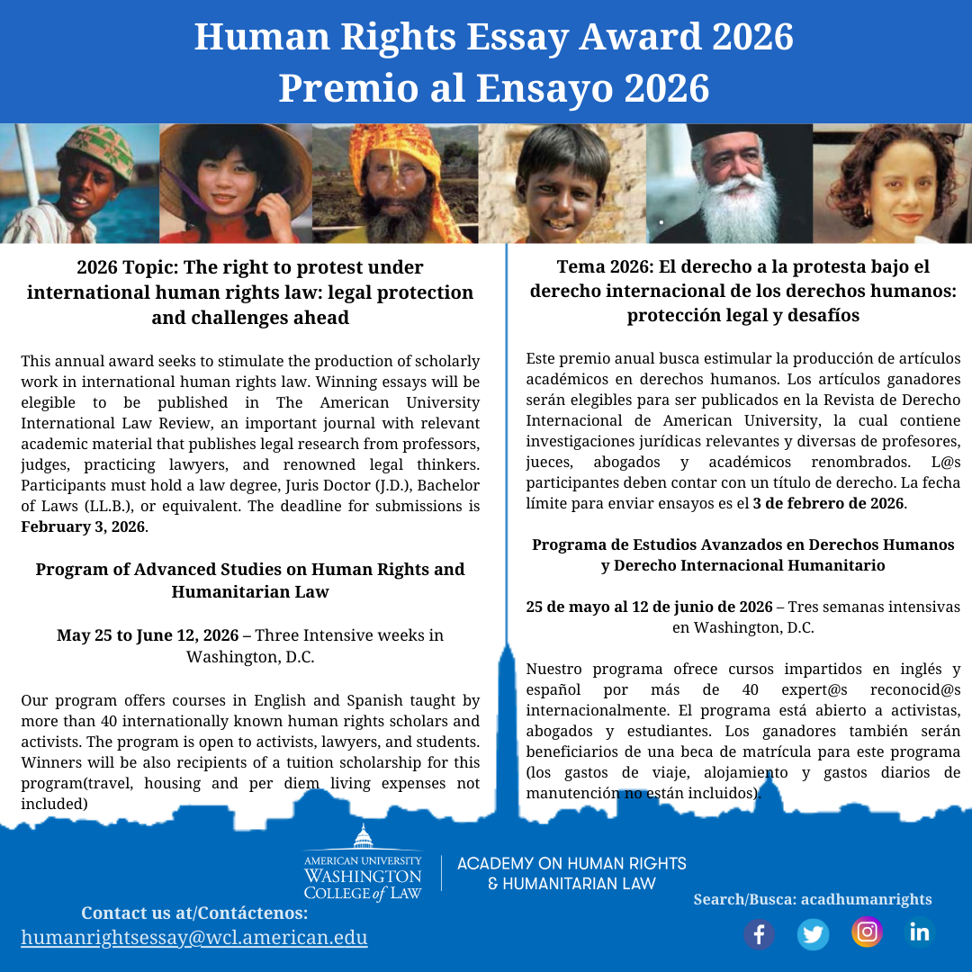 2026 Human Rights Essay Award