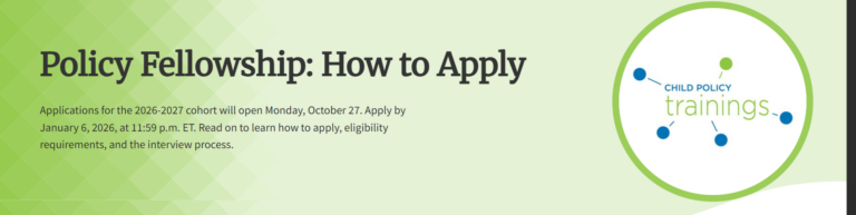 SRCD U.S. Policy Fellowship 2026–2027: How to Apply