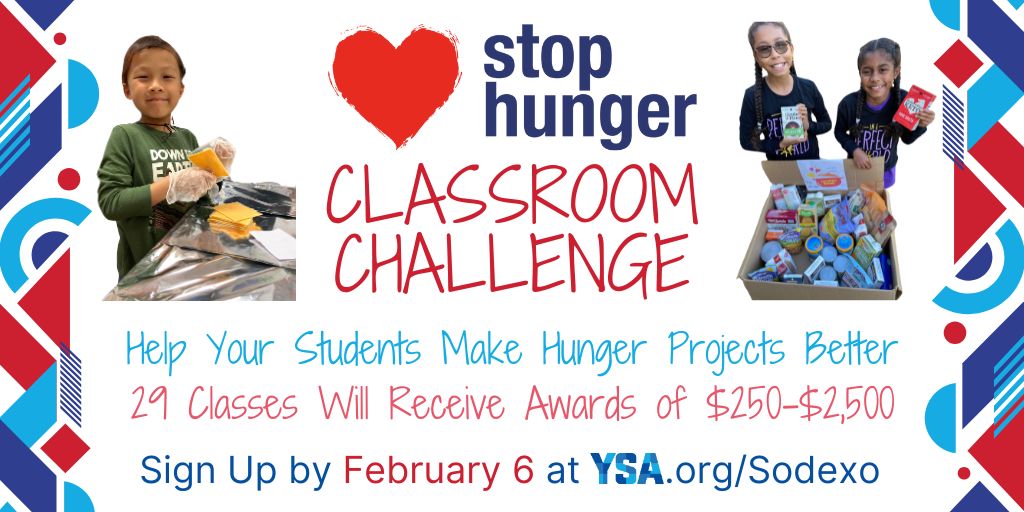 Apply for the 2026 YSA x Sodexo Stop Hunger Youth Grants