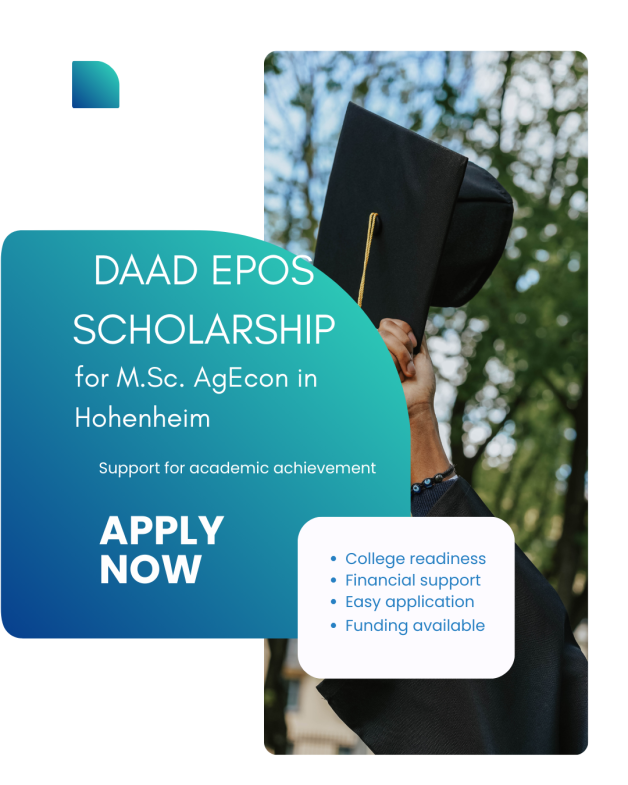DAAD EPOS Scholarships for M.Sc. Agricultural Economics at the University of Hohenheim: Fully Funded Master’s Opportunity for Developing Countries