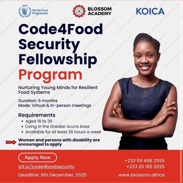 Code4Food Security Fellowship Program 2025: Fully Funded AI and Machine Learning Fellowship for Food Systems Innovation