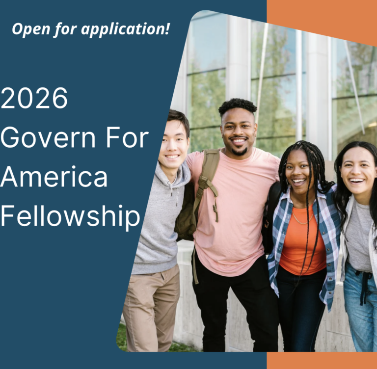 2026 Govern For America Fellowship – Now Open for Applications!