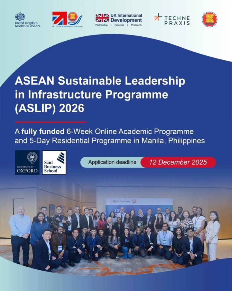 ASLIP 2026 Programme: Empowering ASEAN Leaders in Sustainable Infrastructure