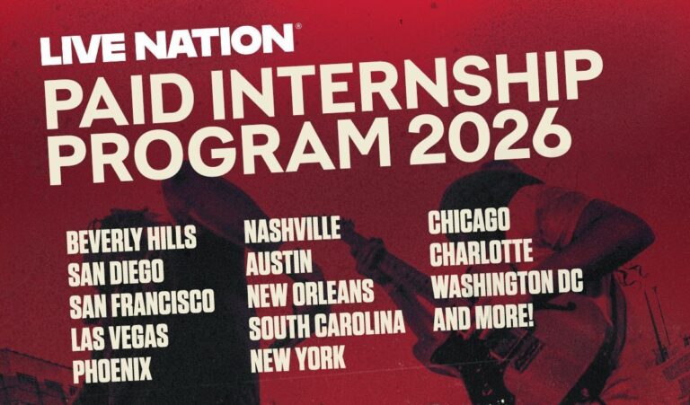 Live Nation paid internship program 2026