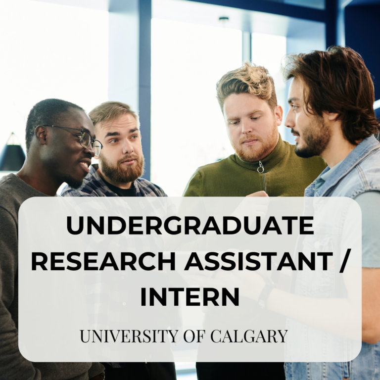Undergraduate Research Assistant Positions – University of Calgary (Summer 2026)