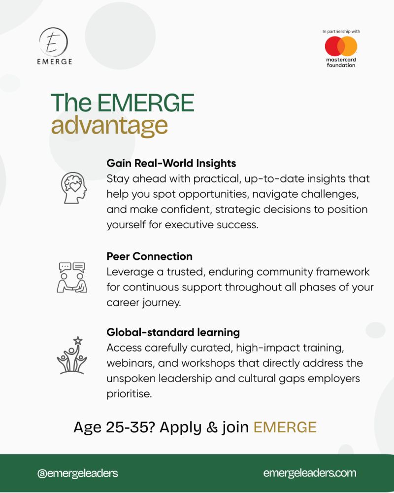 Shaping the Future of African Leadership: Join the EMERGE Programme! Shaping the Future of African Leadership: Join the EMERGE Programme